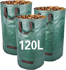 HUMOKI 3-pack Trädgårdsavfallspåsar 120 L